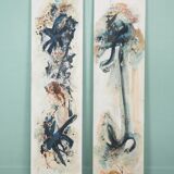 Pair of abstract paintings 60'