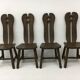 Set of 4 Belgian Brutalist Dining Chairs from De Puydt, 1970’s