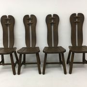 Set of 4 Belgian Brutalist Dining Chairs from De Puydt, 1970’s