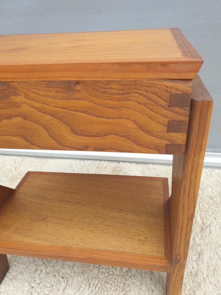 Vintage retro bedside table compass foot