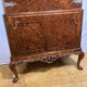 Mid-20th Century Burr Walnut Drinks Cabinet – Art Deco Elegance Meets Queen