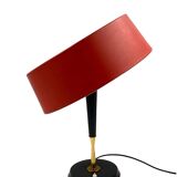 Oscar Torlasco, Mid-Century red table lamp, Lumi, Italy 1954