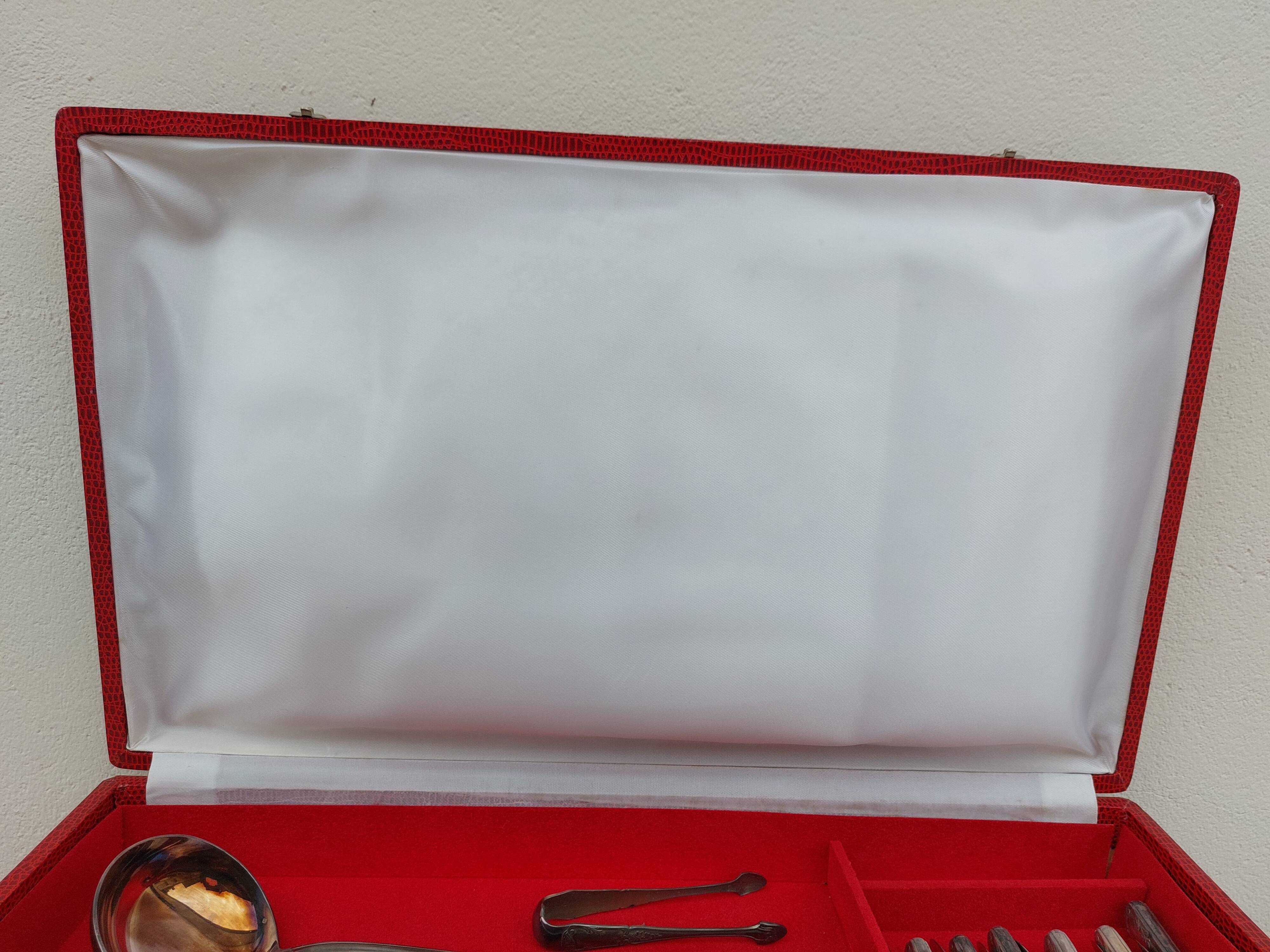 Housewife 130 pieces in silver metal goldsmith Platil