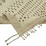 Handwoven Turkish Rustic 277 cm x 370 cm Beige Wool Carpet
