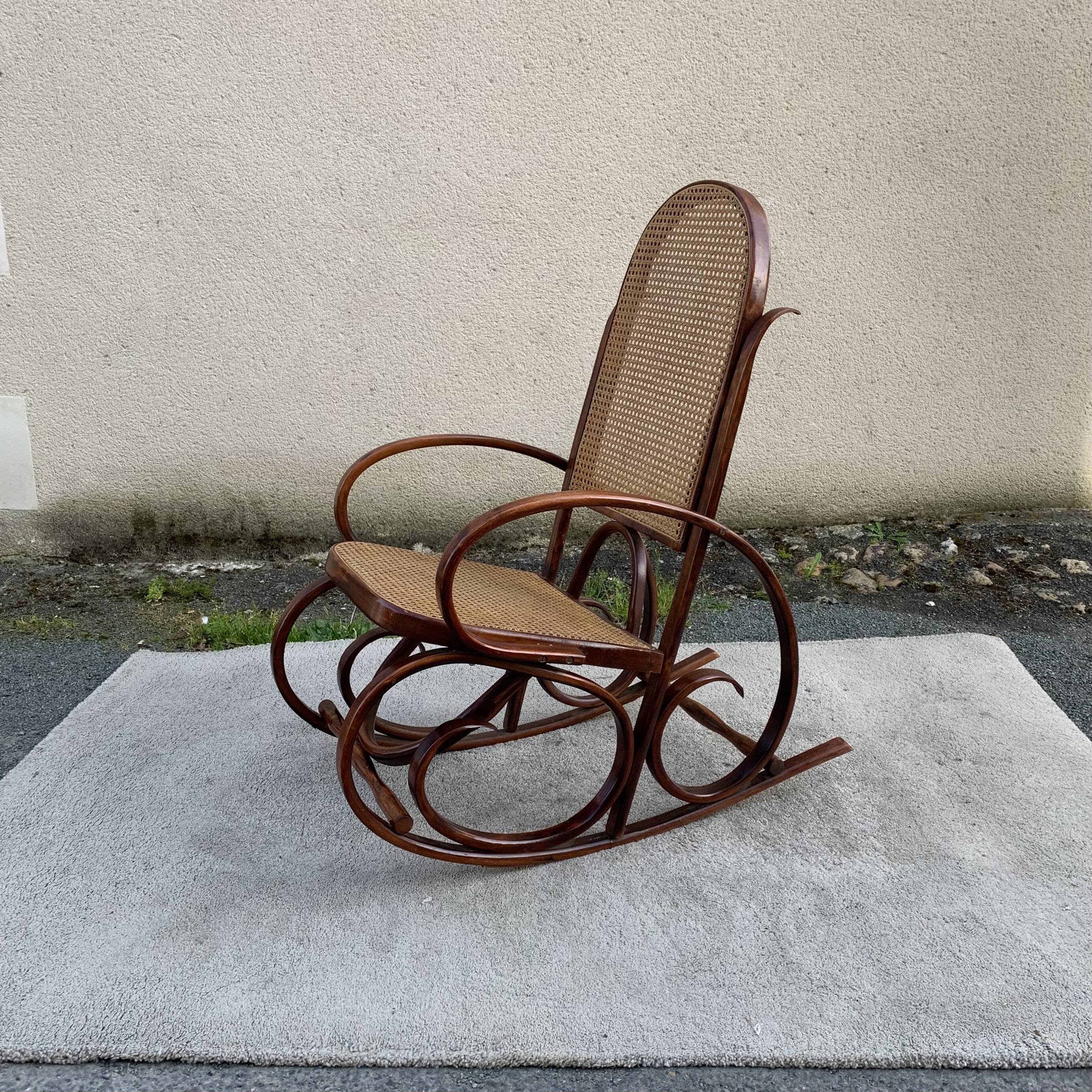 Caned rocking chair 1900
