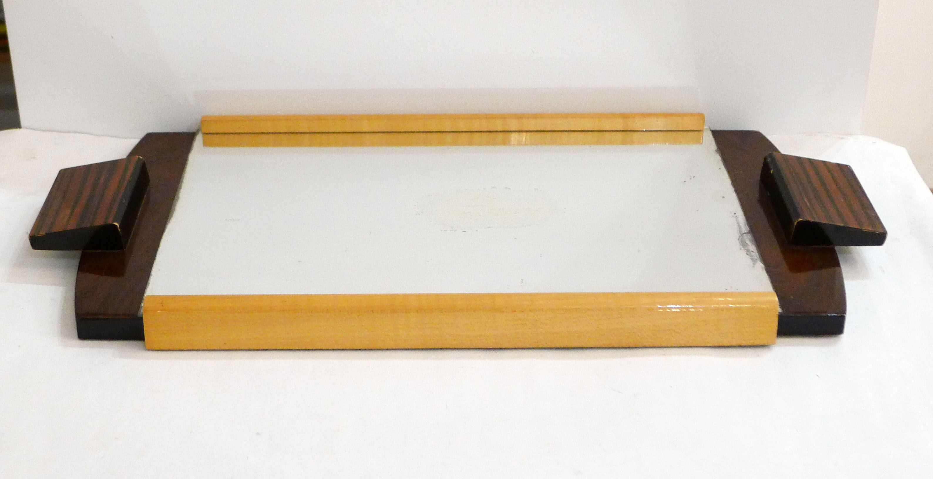 Two-tone art deco mirror tray