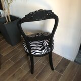 Chaise style Louis XV relookée