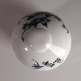 Ensemble sucrier et 7 mugs / tasses à fleurs bleues en porcelaine de Limoge