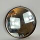 Vintage Italian wood round wall mirror from 50s