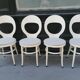 ensemble de 4 chaises Bauman, modèle Mouette, bois blanc, 1960
