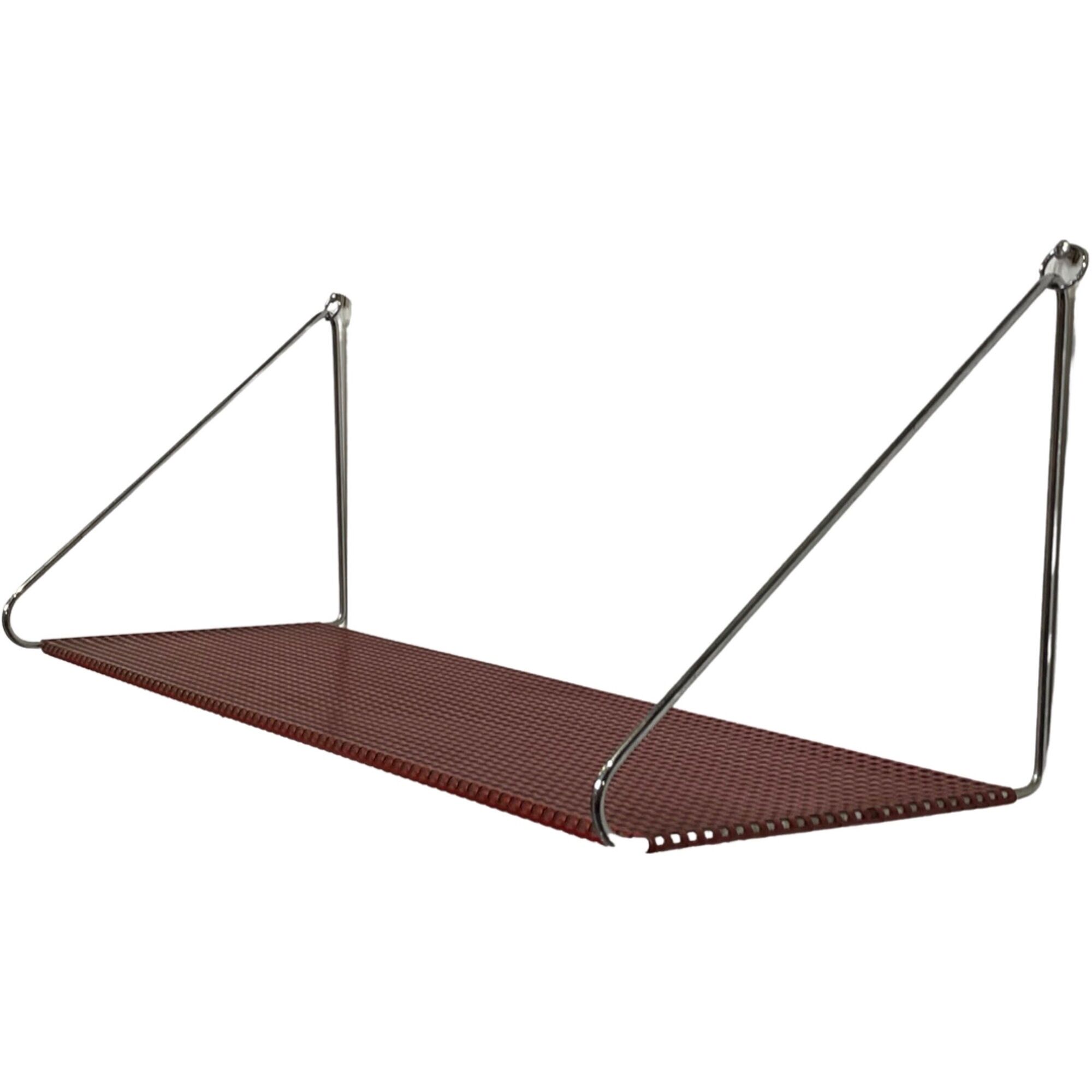 Wall rack 0  Pilastro by Tjerk Reijenga red perforated red wall rack 1960