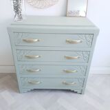 Green art deco dresser