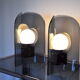 Paire de lampes midcentury méthacrylate et bois danemark