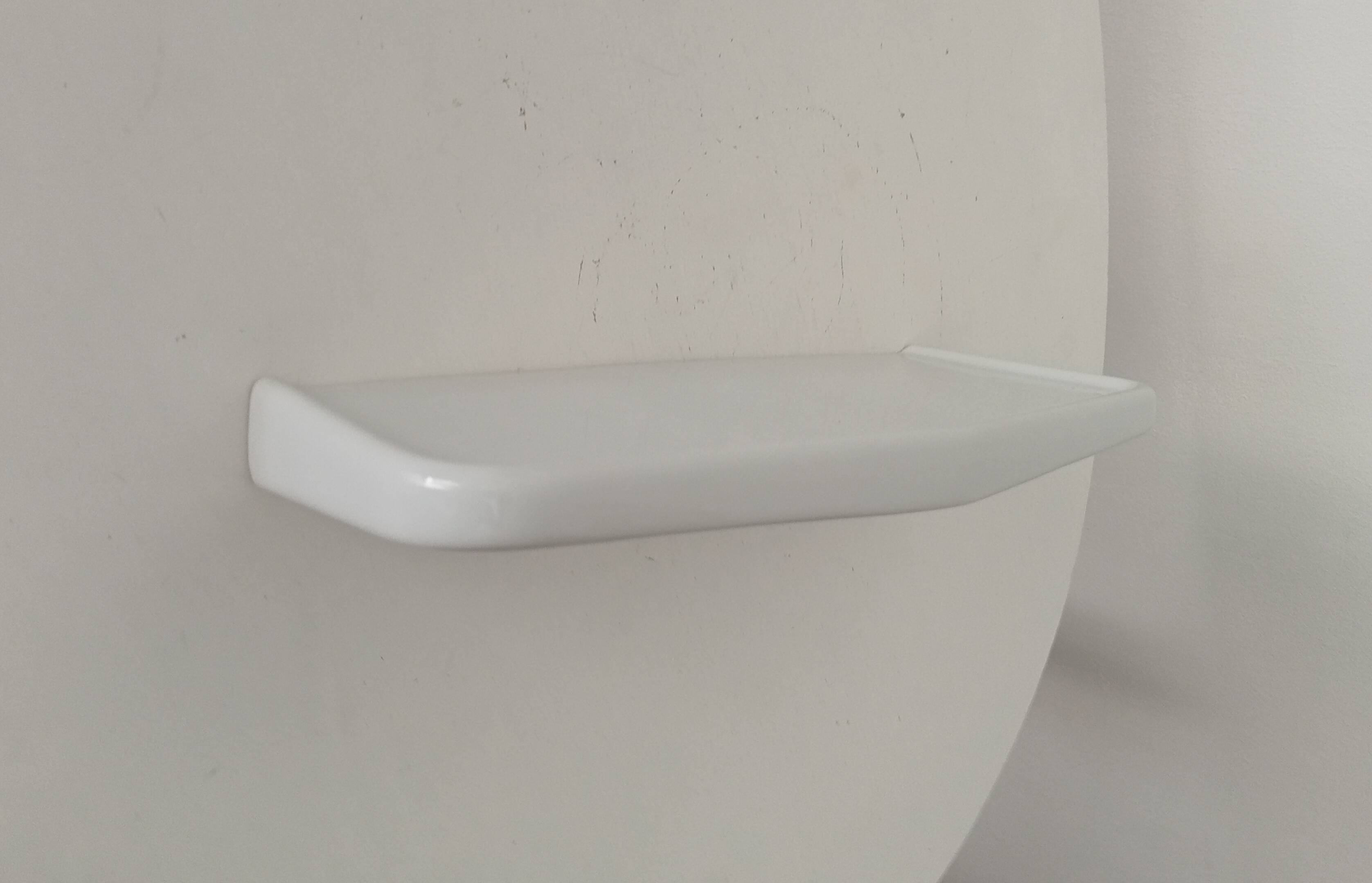 60s ceramic bathroom wall shelf