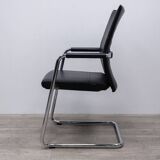 Grisberger Diagon Medium Black Leather Office Chair