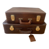Antique leather suitcases
