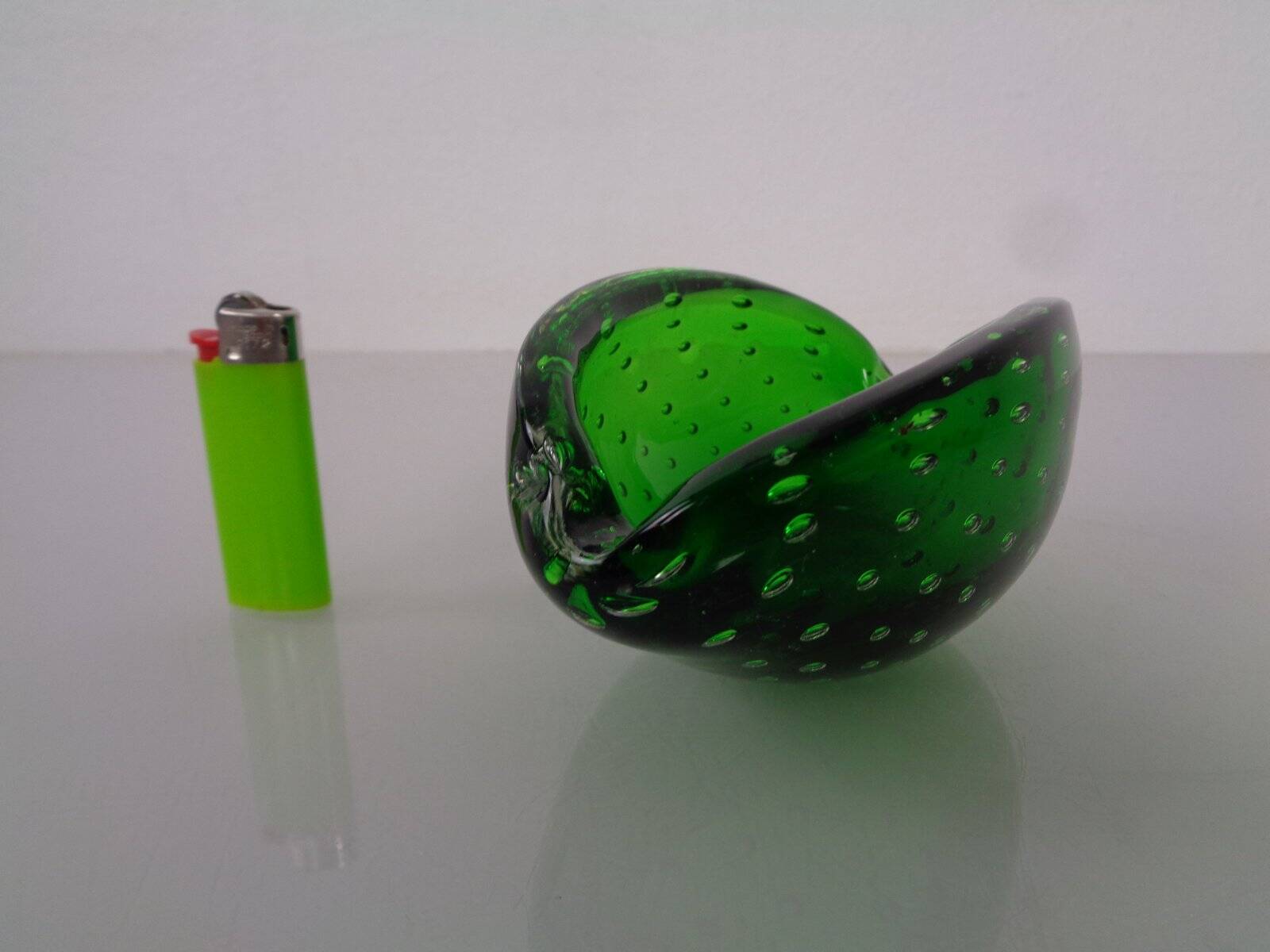 Green Sommerso Murano Glass Ashtray, Italy, 1960s