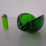 Green Sommerso Murano Glass Ashtray, Italy, 1960s