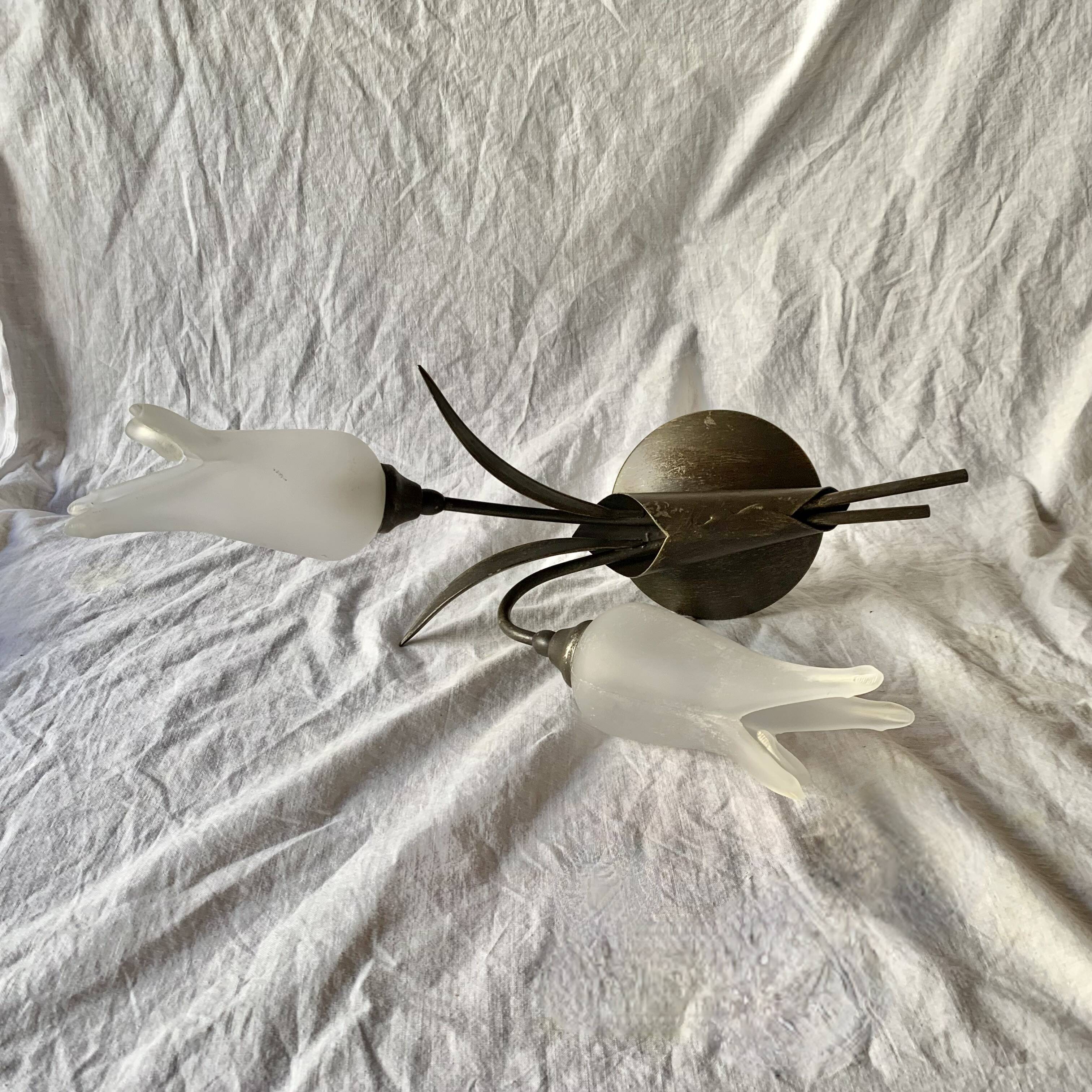 Vintage "tulip" wall light