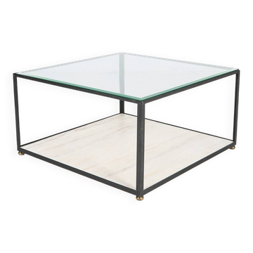 Table basse de design architectural italien des années 1960