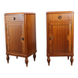 Art Deco Pair of Bedside Tables, 1930s, Czechoslovakia