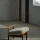 Eivind A. Johansen, pouf in oak with lightweight lambswool upholstery for FDB Møbler.