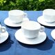 Lot de 6 tasses chocolat bistrot anciennes porcelaine Pillivuyt blanches  20 cl