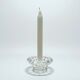 Vintage Art Deco candlestick in transparent moulded crystal glass