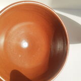 Set of 3 vintage ceramic arts brown piedouche bowls