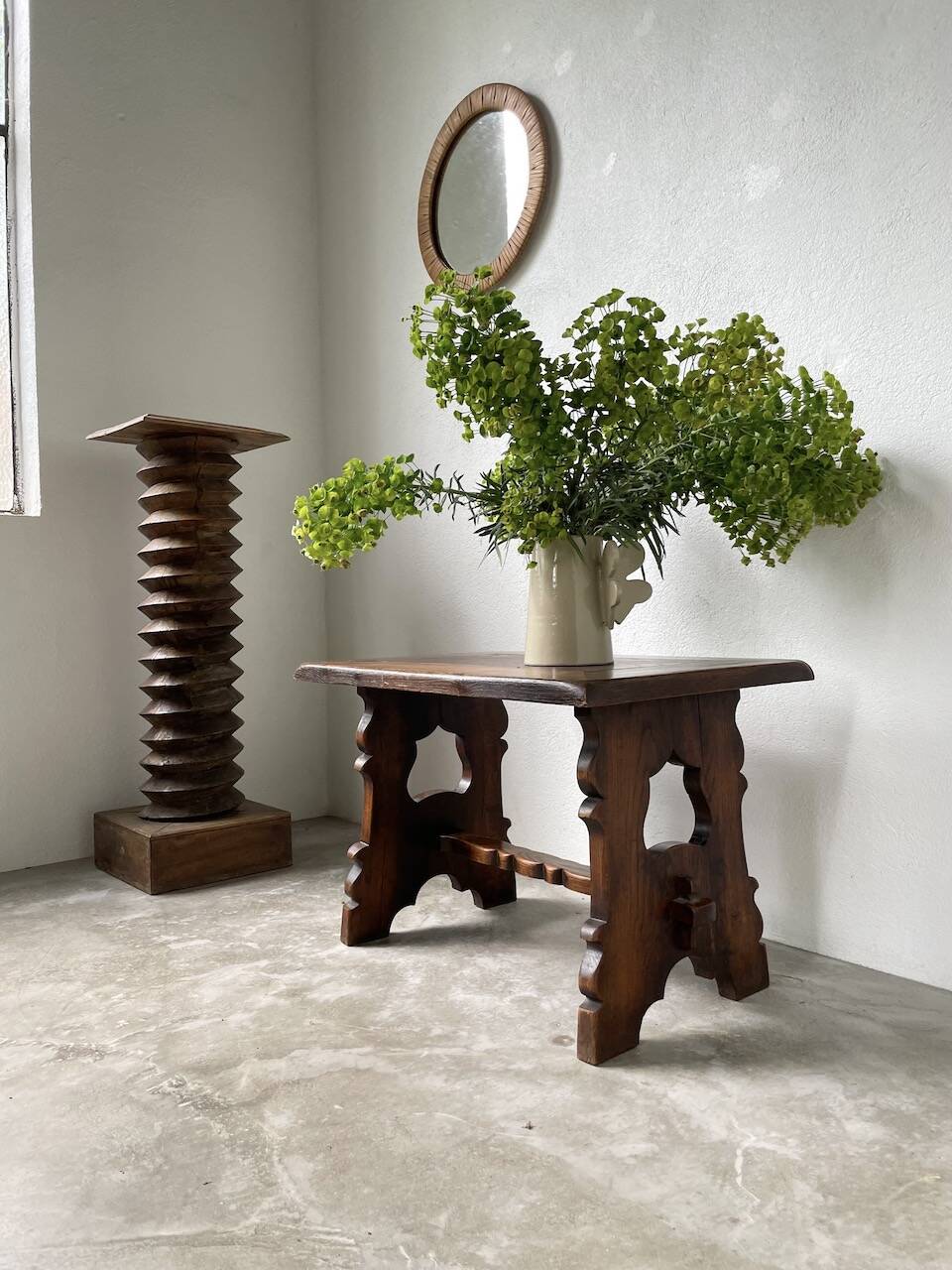 50s Brutalist Oak Coffee Table