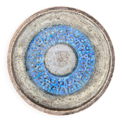 Plat en faïence avec décoration émaillée Trifoglio par Aldo Londi pour Bitossi, Italie, 1960 (Copie) (Copie)