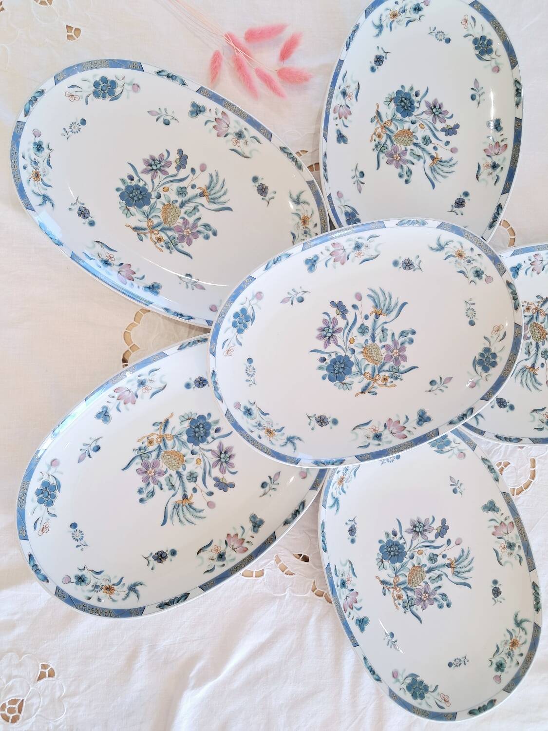 Antique oval Limoges plates