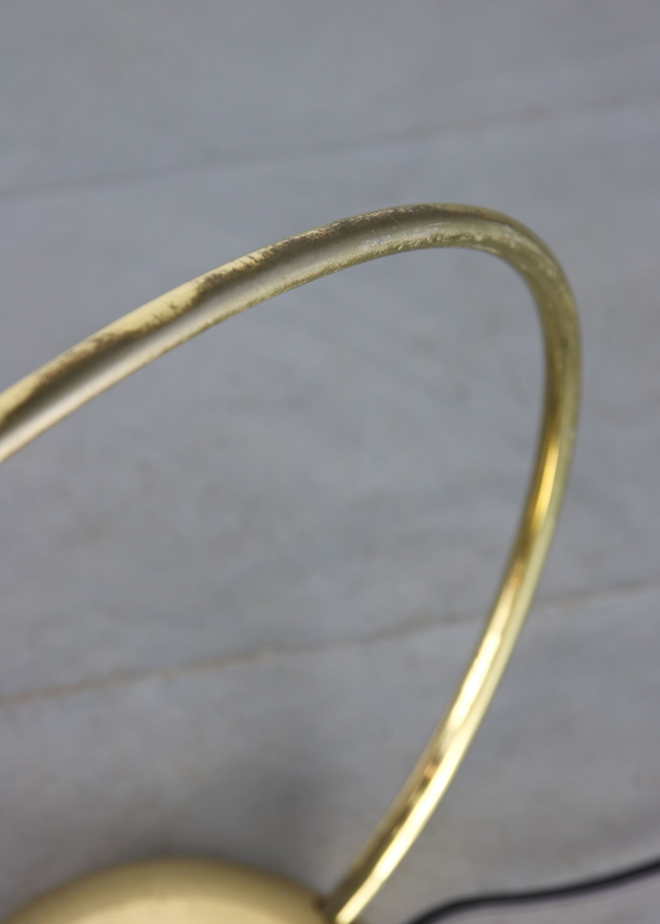 Vintage golden arc table lamp from meblo, 80s