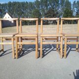 Series of 4 chairs with new canning