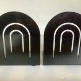 Paire de serre livres métal noir