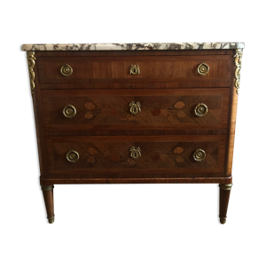 Commode louis XVI marqueterie