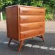 Vintage gilded oak chest of drawers