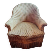 Vintage Mustard Fringe Frog Chair