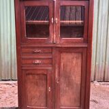 Vintage Parisian pine cabinet.