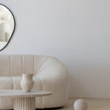 Calypso oval coffee table - natural travertine
