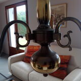 Lustre 3 branches en laiton