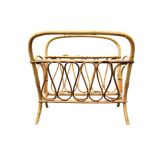 Vintage rattan magazine rack