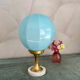 Lampe art déco 1930 avec globe en opaline bleu