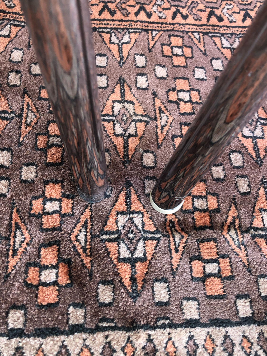 Pair of imitation leather chairs