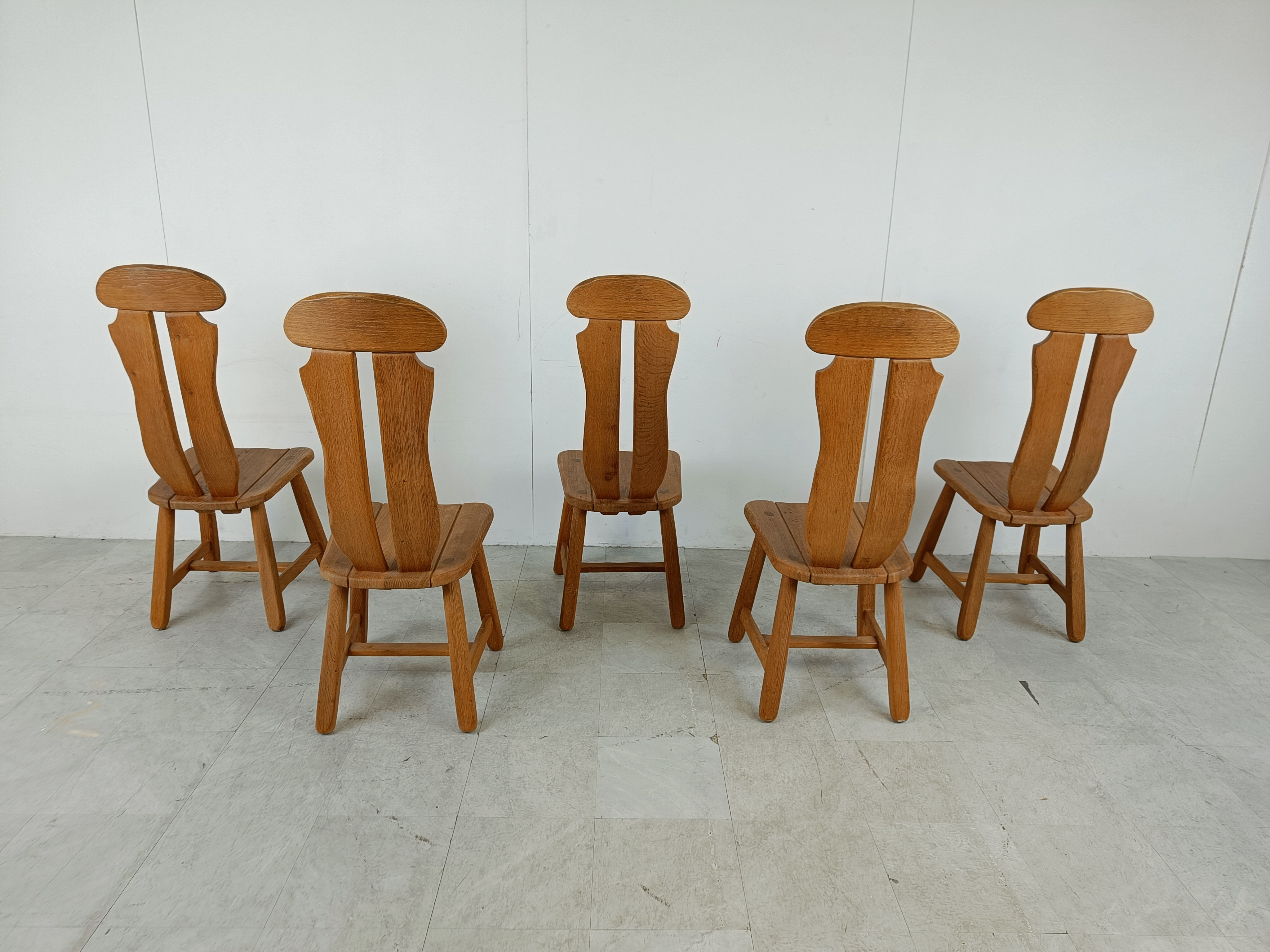 Vintage dining chairs by Depuydt, Belgium, set of 5 - 1960s