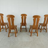 Vintage dining chairs by Depuydt, Belgium, set of 5 - 1960s