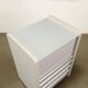 Vintage commode in aluminium and wood, Italy, 1990s.