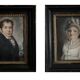 Pair of pastel portraits