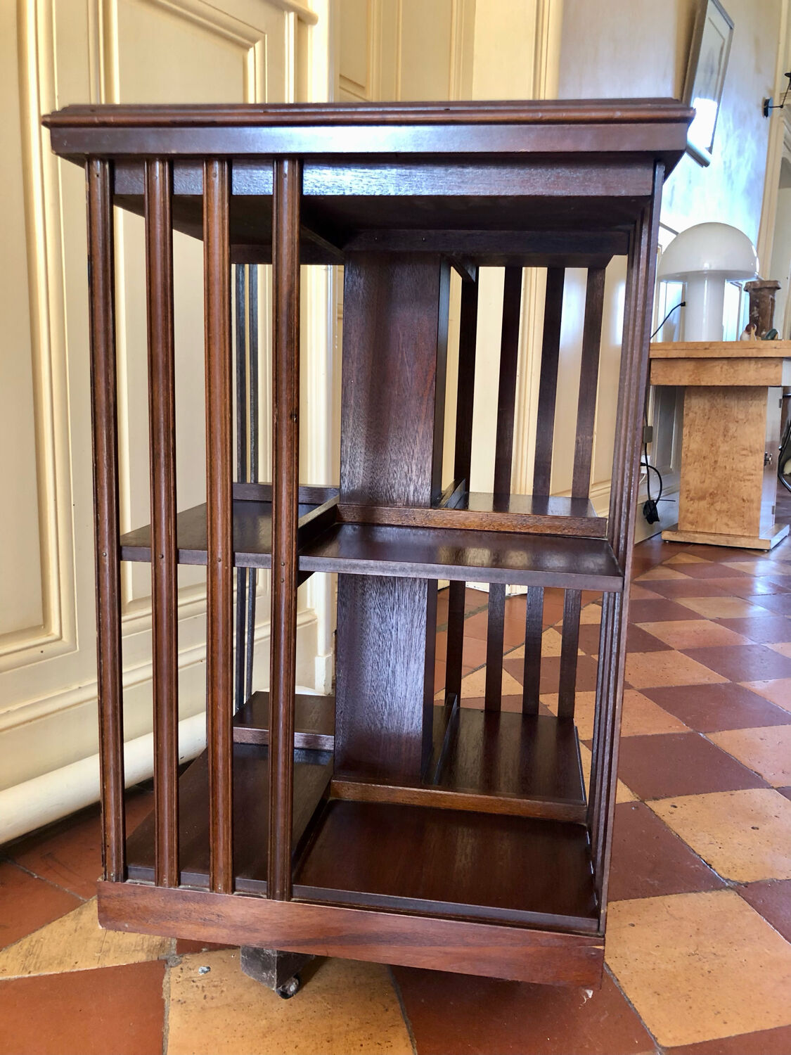 English revolving bookcase