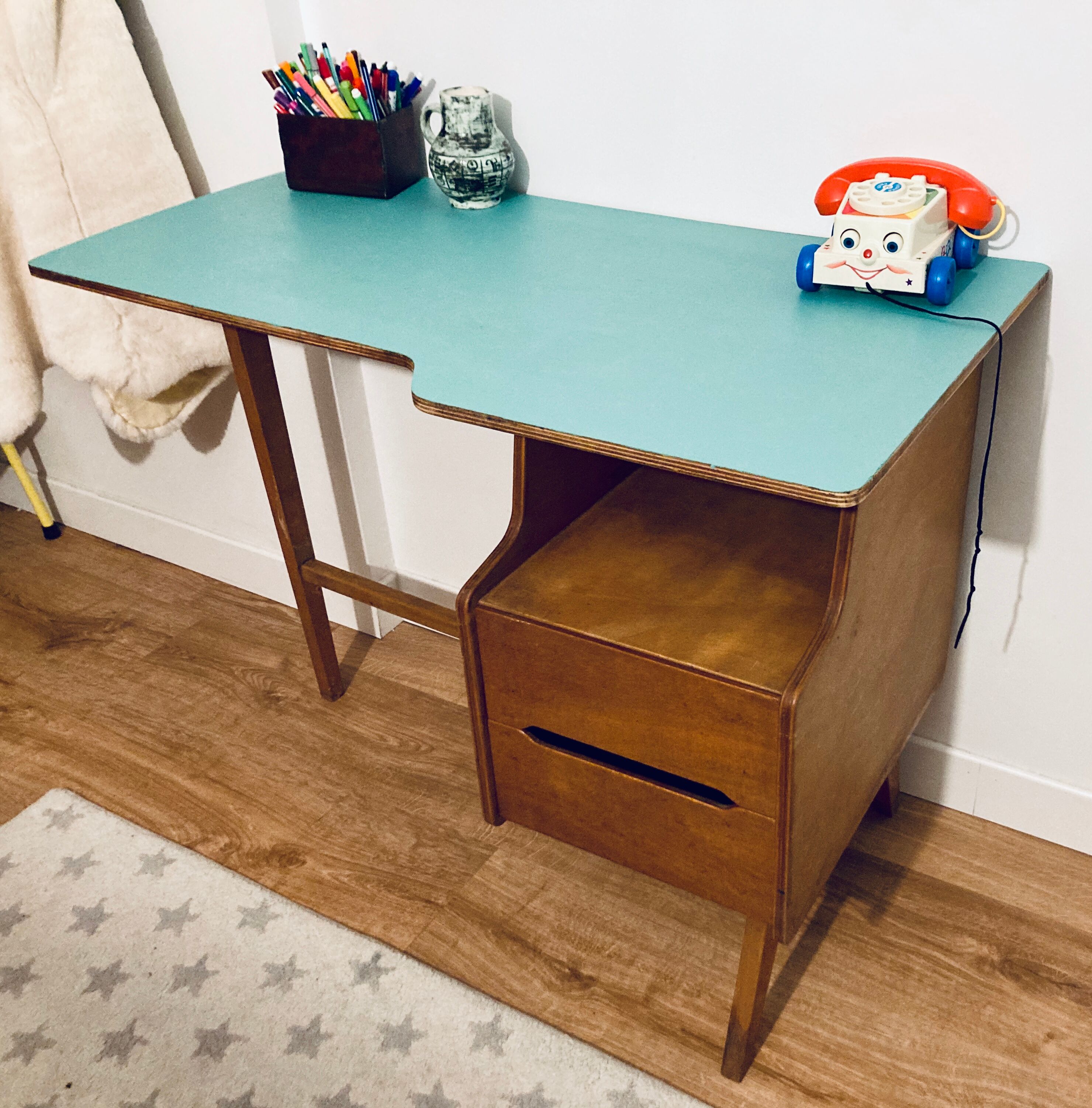Modernist school office desk